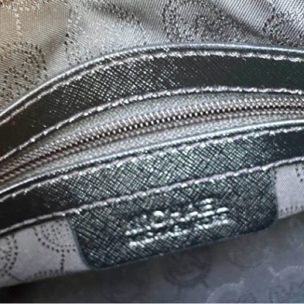 ❣️$398 ❣️ Michael Kors Black Calf Hair Croc Leather Shoulder Bag Purse - Picture 14 of 15